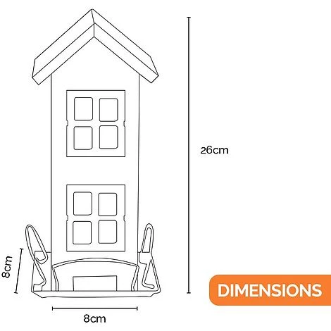 Idooka Fun House Design Bird Feeder - Feeding Station For Seeds - Image 9