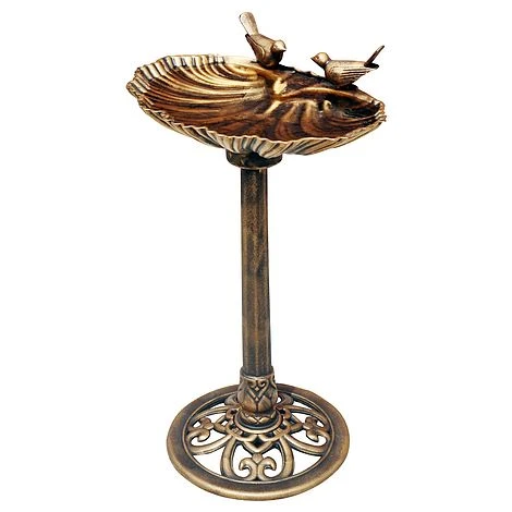 Kingfisher Bronze Effect Plastic Bird Bath - Image 2