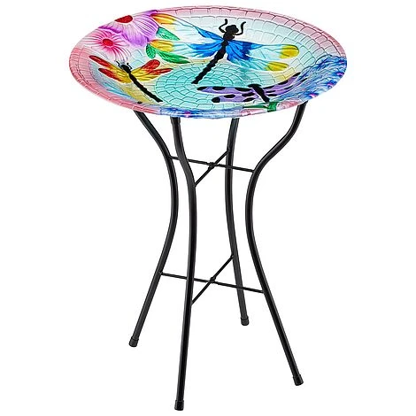 Garden Gear 18-Inch Glass Birdbath With Stand - Image 12