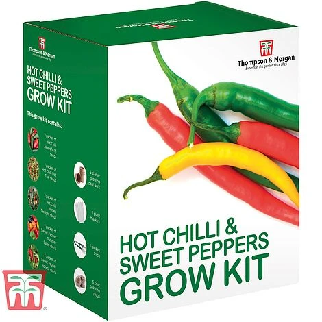 Red Hot Chilli & Sweet Peppers Growing Kit - Gift - Image 2